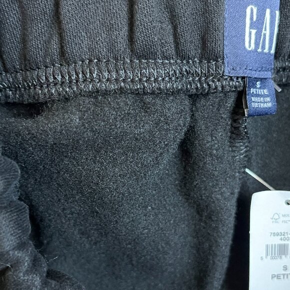 🌻 Gap Vintage Soft Fleece Pocketed High Rise Wide Leg Sweatpant Black - Picture 3 of 7